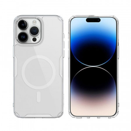 Husa iPhone 15 Pro Max, Nillkin Nature MagSafe - Transparent