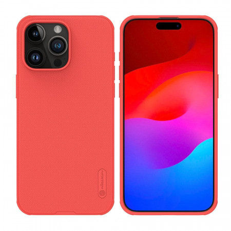 Husa iPhone 15 Pro Max, Nillkin Super Frosted Shield Pro - Rosu