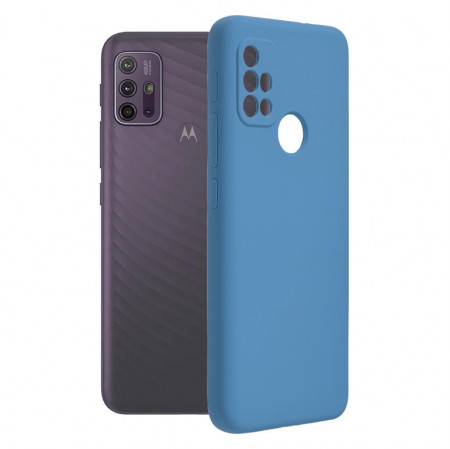 Husa Motorola Moto G10 / G30 din silicon moale, Techsuit Soft Edge - Denim Blue