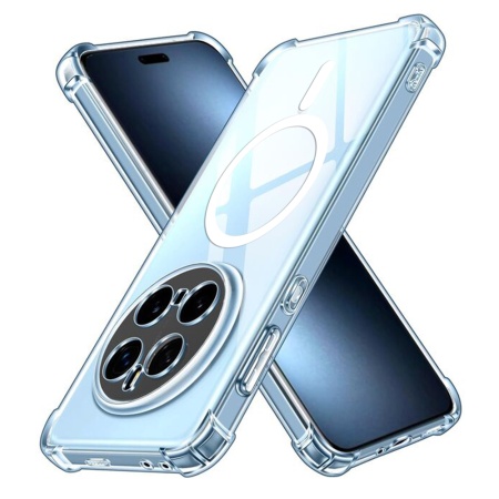 Husa pentru Honor Magic7 Pro, SKYDDAR INNOVATION, Shockproof MagSafe, Transparenta, set cu sticker