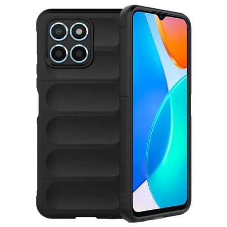 Husa pentru Honor X6 / X8 5G / 70 Lite, SKYDDAR INNOVATION, Magic Shield, din Silicon Mat, set cu sticker, Negru