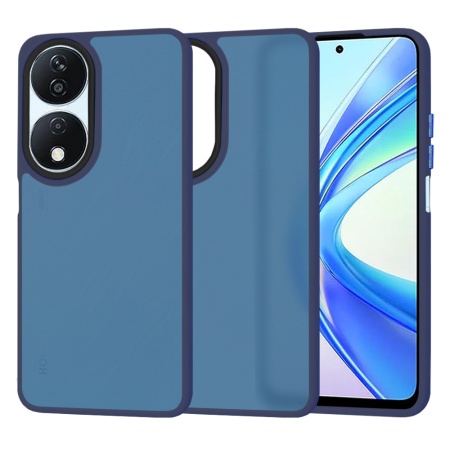Husa pentru Honor X7b / 90 Smart / X7b 5G, ce Absoarbe Cele mai Aspre Socuri, Skyddar Frosted - Bleumarin
