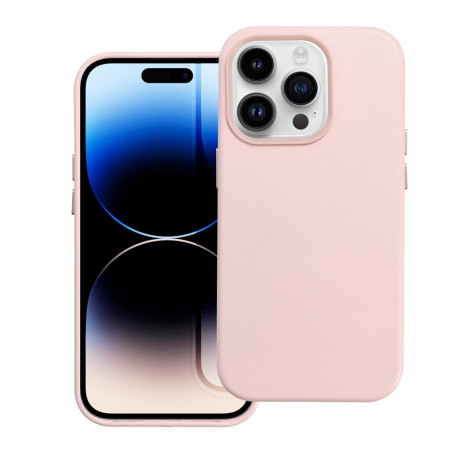Husa pentru iPhone 14 Pro piele ecologica Mag Safe, Skyddar Leather - Roz