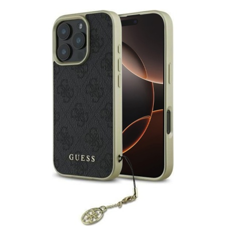 Husa pentru iPhone 16 Pro Max Hardcase 4G Charm, Guess - Negru