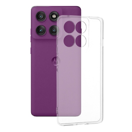 Husa pentru Motorola Edge 60 Pro, SKYDDAR INNOVATION, ClearGuard, din silicon transparent, Transparenta, set cu sticker