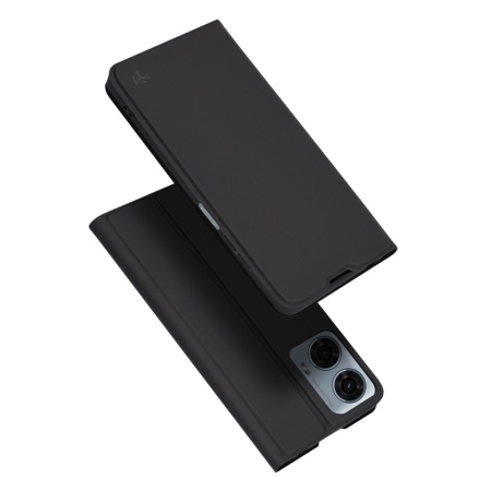 Husa pentru Motorola Moto G24 Power, SKYDDAR INNOVATION, Magskin Book, tip Carte cu Portofel Interior, set cu sticker, Negru