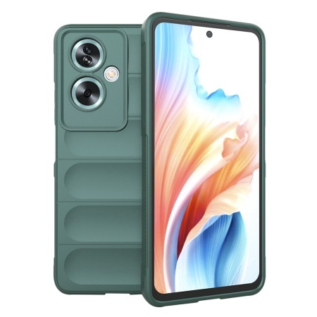 Husa pentru Oppo A79 5G / OnePlus Nord N30 SE, SKYDDAR INNOVATION, Magic Shield, din Silicon Mat, set cu sticker, Verde