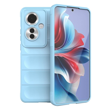 Husa pentru Oppo Reno11 F, SKYDDAR INNOVATION, Magic Shield, din Silicon Mat, set cu sticker, Bleu