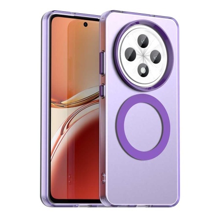 Husa pentru Oppo Reno12 F 5G / Reno12 FS 5G / Reno12 F 4G / Reno12 FS 4G, SKYDDAR INOVATION, CandyCase, Magsafe, set cu sticker, Mov