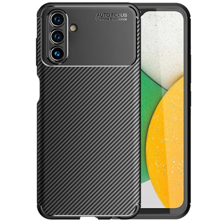 Husa pentru Samsung Galaxy A13 5G / Galaxy A04S, SKYDDAR INNOVATION, CarbonFiber, Antisoc, Negru, set cu sticker