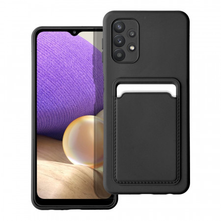 Husa pentru Samsung Galaxy A32 5G din silicon, Skyddar Cards - Negru