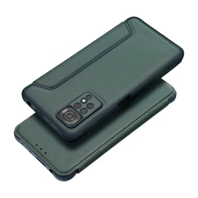 Husa pentru Samsung Galaxy A56 5G, SKYDDAR INNOVATION, RAZOR, Inchidere Magnetica, Buzunar Interior, Antisoc, Verde, set cu sticker