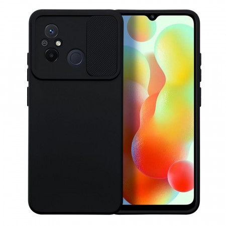 Husa pentru Xiaomi Redmi 12C protectie camera, Skyddar Slide - Negru