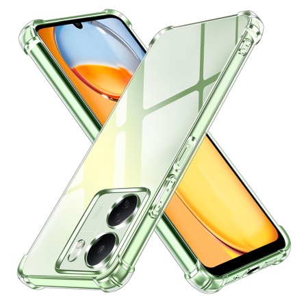 Husa pentru Xiaomi Redmi 13C 4G / Poco C65 , SKYDDAR INNOVATION, Shockproof Clear din Silicon Slim, Transparenta, set cu sticker