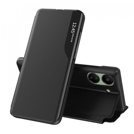 Husa pentru Xiaomi Redmi 13C 4G / Poco C65 tip carte, Skyddar Eco View Leather - Negru