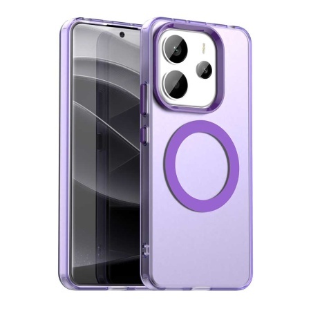 Husa pentru Xiaomi Redmi Note 14 4G (Regional), SKYDDAR INOVATION, CandyCase, Magsafe, set cu sticker, Mov