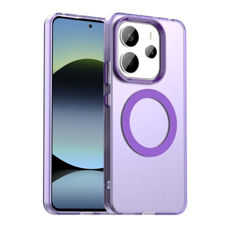 Husa pentru Xiaomi Redmi Note 14 5G, SKYDDAR INOVATION, CandyCase, Magsafe, set cu sticker, Mov