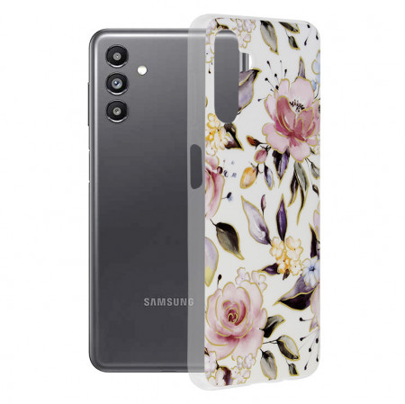 Husa Samsung Galaxy A13 5G / A04s Marble Series, Techsuit - Chloe White