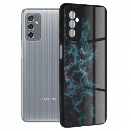 Husa Samsung Galaxy M52 5G cu sticla securizata, Techsuit Glaze - Blue Nebula