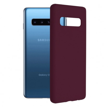 Husa Samsung Galaxy S10 din silicon moale, Techsuit Soft Edge - Plum Violet