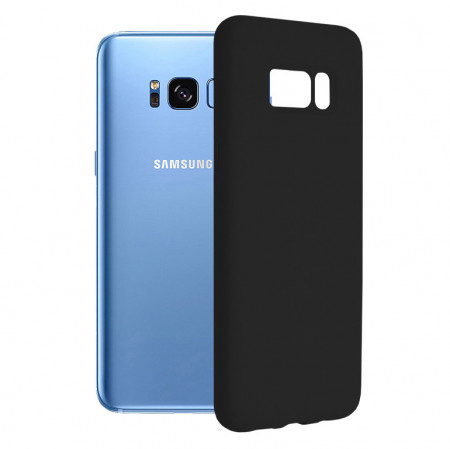 Husa Samsung Galaxy S8 Plus din silicon moale, Techsuit Soft Edge - Negru