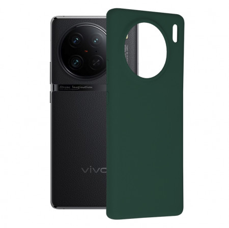 Husa Vivo X90 Pro din silicon moale, Techsuit Soft Edge - Verde