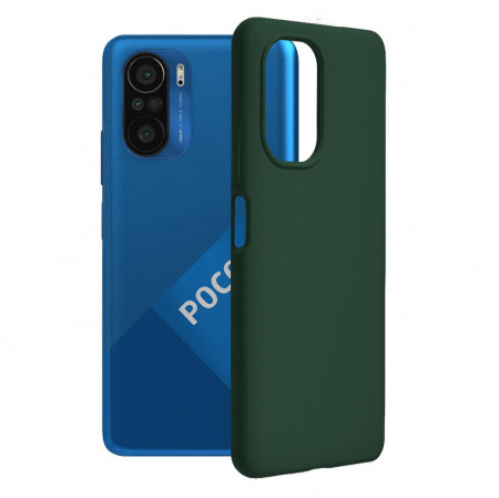 Husa Xiaomi Poco F3 din silicon moale, Techsuit Soft Edge - Dark Green