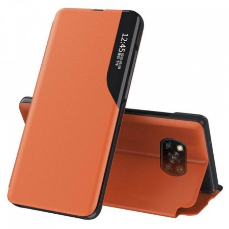 Husa Xiaomi Poco X3 tip carte, Techsuit eFold - Portocaliu