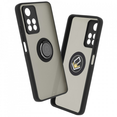 Husa Xiaomi Redmi Note 11 Pro+ 5G cu inel, Techsuit Glinth - Negru