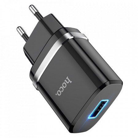 Incarcator priza (N1 Ardent), USB-A, 10W, 2.4A, HOCO - Negru