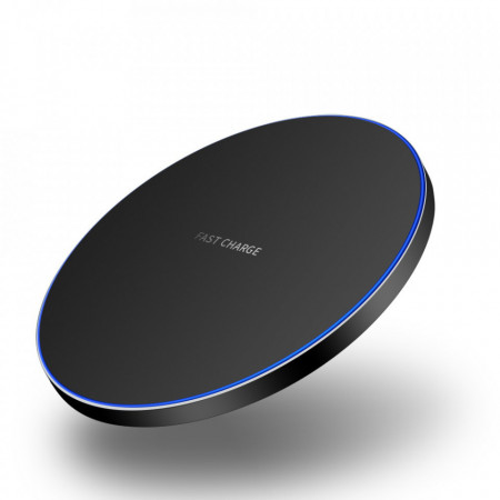 Incarcator Wireless birou lumini RGB, 10W, Techsuit - Negru