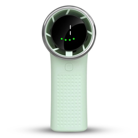 Mini Ventilator Portabil A8, LED Display, 5 Viteze, USB-C, Baterie 3600mAh, Silentios si Compact, Verde