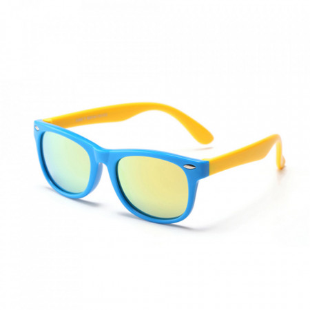 Ochelari de soare Copii cu protectie UV (D802), Techsuit - Galben Albastru Deschis