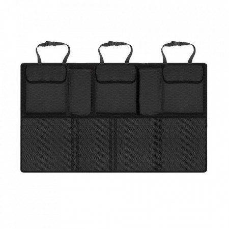 Organizator bacheta portbagaj auto cu 9 buzunare, Techsuit (OCS-02) - Negru