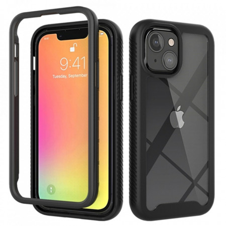 [Pachet 360°] Husa + Folie iPhone 13, Techsuit Defense - Negru