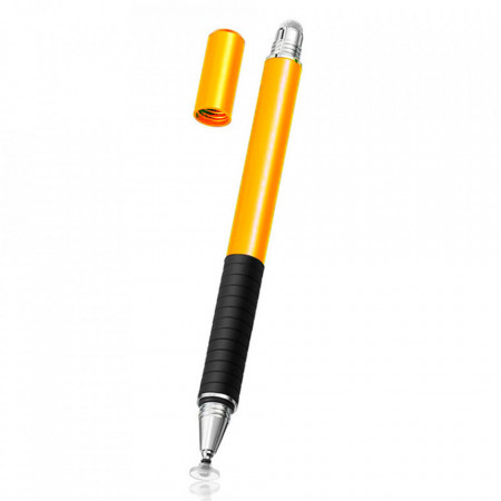 Stylus Pen pentru Android, iOS, Microsoft, aluminiu, Techsuit JC02 - Auriu
