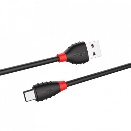 Cablu de date (X27 Excellent charge), USB-A la USB Type-C, 10W, 2.4A, 1.2m, HOCO - Negru