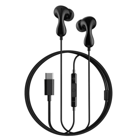 Casti In-Ear cu fir Type-C, Microfon, 20Hz-40kHz, Hi-Res, Baseus Encok CZ20, Negru