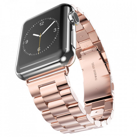 Curea metalica Apple Watch (42 mm / 44 mm / 45 mm), Techsuit W036 - Roz