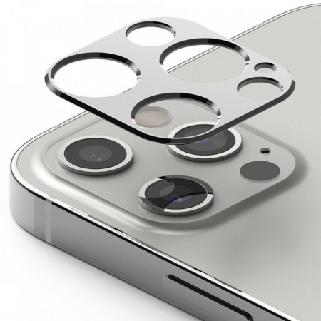 Folie iPhone 12 Pro Max, Camera Styling, Ringke - Silver