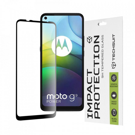 Folie Motorola Moto G9 Power, ce acopera tot ecranul 111D, Techsuit - Negru