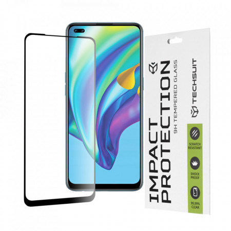 Folie OPPO Reno4 Lite, ce acopera tot ecranul 111D, Techsuit - Negru