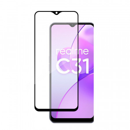 Folie Realme C31 Case Friendly, Wozinsky Full Glue Cover - Negru