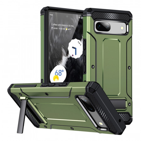 Husa antisoc iPhone 15 cu suport birou, Techsuit Kickstand - Verde