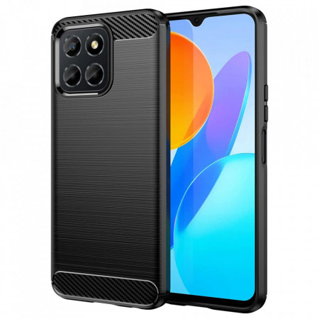 Husa Honor X6, Techsuit Carbon Silicone - Negru