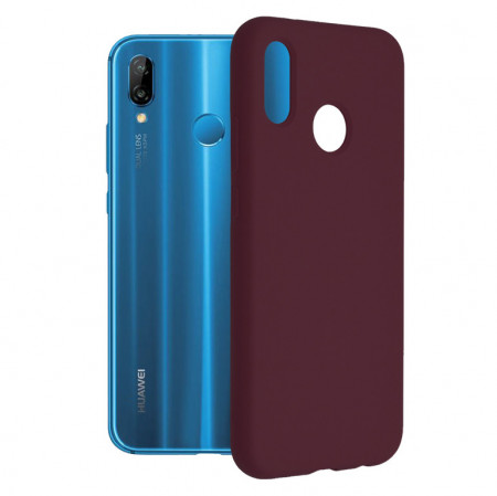 Husa Huawei P20 Lite din silicon moale, Techsuit Soft Edge - Plum Violet
