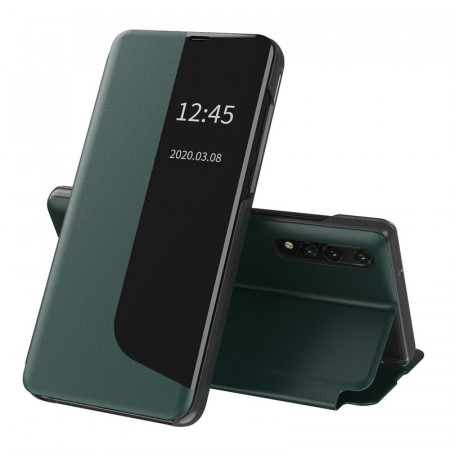 Husa Huawei P20 Pro tip carte, Techsuit eFold - Dark Green