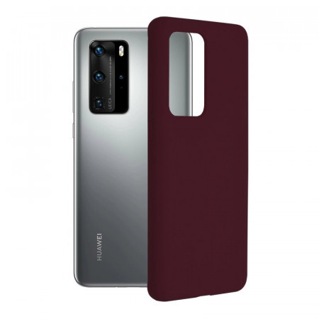 Husa Huawei P40 Pro din silicon moale, Techsuit Soft Edge - Plum Violet