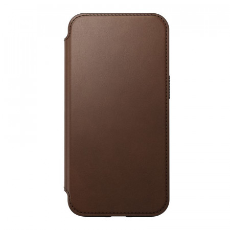 Husa iPhone 13 Pro din piele naturala, NOMAD Rugged Folio - Brown