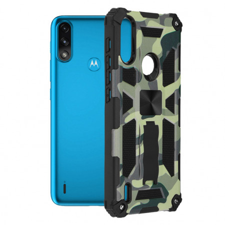 Husa Motorola Moto E7 Power / E7i Power, Blazor Series, Techsuit - Camo Lime